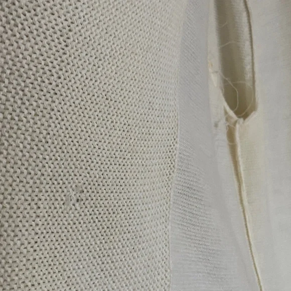 Eileen Fisher Open Front Ivory Women's  Merino Wool Cardigan M - Picture 9 of 15